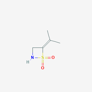 molecular formula C5H9NO2S B11923415 4-(Propan-2-ylidene)-1,2-thiazetidine 1,1-dioxide 