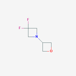 molecular formula C6H9F2NO B11923445 3,3-Difluoro-1-(oxetan-3-yl)azetidine 