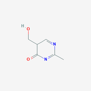 molecular formula C6H8N2O2 B11923454 5-(hydroxymethyl)-2-methyl-5H-pyrimidin-4-one 