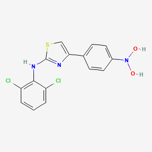 N-(2,6-dichlorophenyl)-4-[4-(dihydroxyamino)phenyl]-1,3-thiazol-2-amine