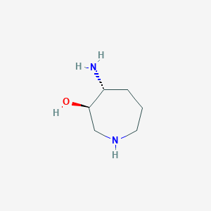 molecular formula C6H14N2O B11923538 (3R,4R)-4-Aminoazepan-3-ol 