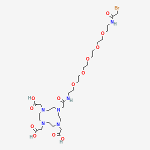 molecular formula C30H55BrN6O13 B1192354 溴乙酰胺基-PEG5-DOTA 
