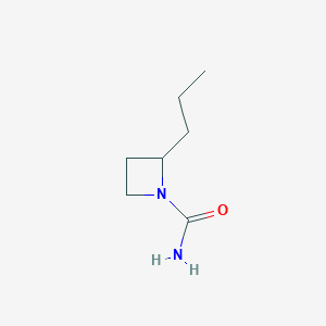 molecular formula C7H14N2O B11923557 2-Propylazetidine-1-carboxamide 