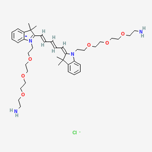 molecular formula C41H61ClN4O6 B1192362 双-(N,N'-胺-PEG3)-Cy5 