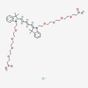 molecular formula C47H67ClN2O12 B1192363 双-(N,N'-羧基-PEG4)-Cy5 