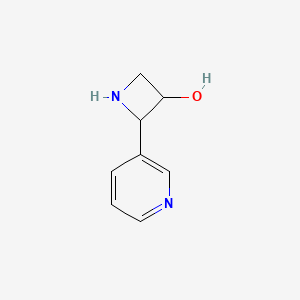 molecular formula C8H10N2O B11923635 2-(Pyridin-3-yl)azetidin-3-ol 