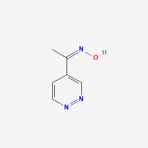 molecular formula C6H7N3O B11923648 (NZ)-N-(1-pyridazin-4-ylethylidene)hydroxylamine 