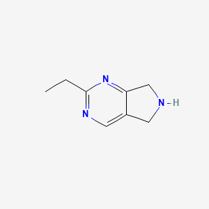 molecular formula C8H11N3 B11923734 2-Ethyl-6,7-dihydro-5H-pyrrolo[3,4-d]pyrimidine 