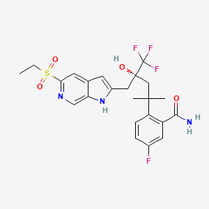 molecular formula C23H28F4N3O8PS B1192377 Unii-KQ33evh4KU CAS No. 1198784-72-3
