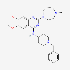 N-(1-benzylpiperidin-4-yl)-6,7-dimethoxy-2-(4-methyl-1,4-diazepan-1-yl)quinazolin-4-amine