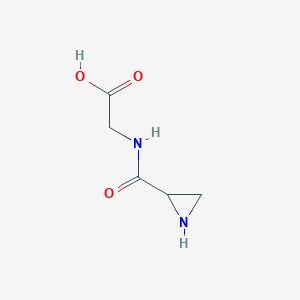 molecular formula C5H8N2O3 B11923949 2-(Aziridine-2-carboxamido)acetic acid CAS No. 71674-81-2