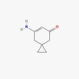 molecular formula C8H11NO B11923955 7-Aminospiro[2.5]oct-6-EN-5-one 