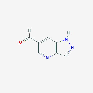 molecular formula C7H5N3O B11923984 1H-Pyrazolo[4,3-B]pyridine-6-carbaldehyde 