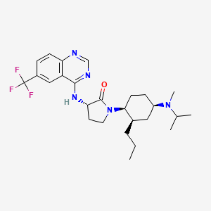(3s)-1-{(1s,2r,4r)-4-[methyl(Propan-2-Yl)amino]-2-Propylcyclohexyl}-3-{[6-(Trifluoromethyl)quinazolin-4-Yl]amino}pyrrolidin-2-One