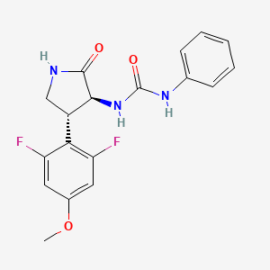 molecular formula C18H17F2N3O3 B1192409 Unii-F8S5G34WY1 