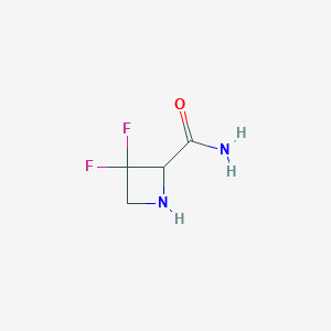 molecular formula C4H6F2N2O B11924121 3,3-Difluoroazetidine-2-carboxamide 