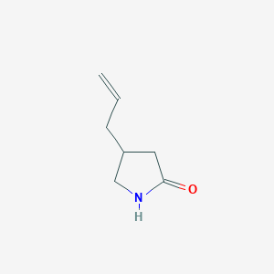 molecular formula C7H11NO B11924273 2-Pyrrolidinone, 4-(2-propenyl)-(9CI) 