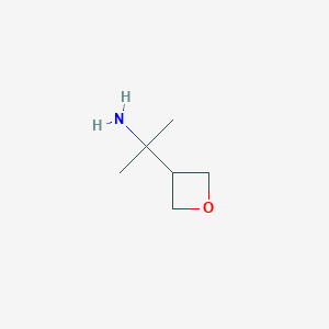 molecular formula C6H13NO B11924274 2-(Oxetan-3-yl)propan-2-amine 