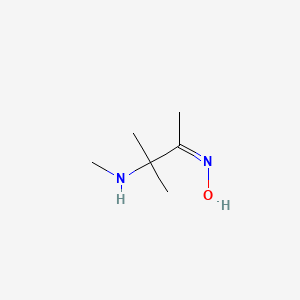 molecular formula C6H14N2O B11924312 (NZ)-N-[3-methyl-3-(methylamino)butan-2-ylidene]hydroxylamine 