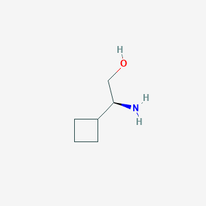 molecular formula C6H13NO B11924449 (2S)-2-Amino-2-cyclobutylethan-1-ol 