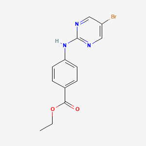 molecular formula C13H12BrN3O2 B11924473 Ethyl 4-((5-bromopyrimidin-2-yl)amino)benzoate CAS No. 1260810-13-6