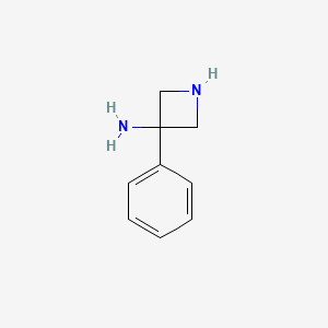 molecular formula C9H12N2 B11924490 3-Phenylazetidin-3-amine 