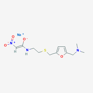 molecular formula C₁₂H₁₈N₃NaO₄S B119245 Demethylamino Ranitidine Acetamide Sodium CAS No. 112251-56-6