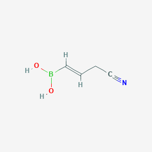 molecular formula C4H6BNO2 B11924586 (E)-(3-Cyanoprop-1-en-1-yl)boronic acid CAS No. 195379-24-9