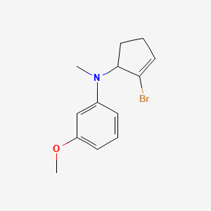 molecular formula C13H16BrNO B11924650 N-(2-Bromocyclopent-2-en-1-yl)-3-methoxy-N-methylaniline 