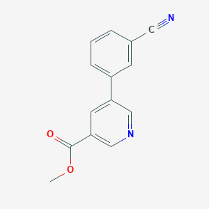 molecular formula C14H10N2O2 B11924658 Methyl 5-(3-cyanophenyl)nicotinate CAS No. 893735-12-1