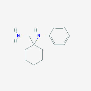 molecular formula C13H20N2 B119247 N-[1-(Aminomethyl)cyclohexyl]aniline CAS No. 143538-87-8