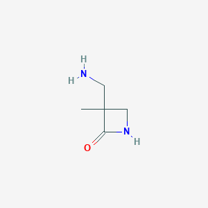 molecular formula C5H10N2O B11924701 3-(Aminomethyl)-3-methylazetidin-2-one 