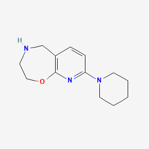 molecular formula C13H19N3O B11924753 8-(Piperidin-1-yl)-2,3,4,5-tetrahydropyrido[3,2-f][1,4]oxazepine CAS No. 956431-60-0