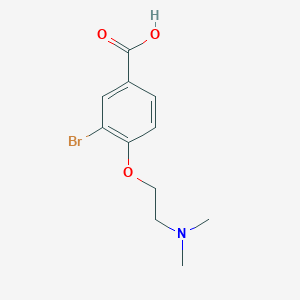 molecular formula C11H14BrNO3 B11924821 3-Bromo-4-(2-(dimethylamino)ethoxy)benzoic acid CAS No. 938305-83-0