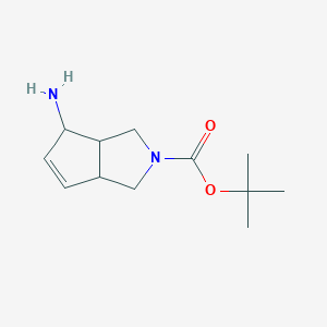 molecular formula C12H20N2O2 B11924925 tert-Butyl 6-amino-3,3a,6,6a-tetrahydrocyclopenta[c]pyrrole-2(1H)-carboxylate 