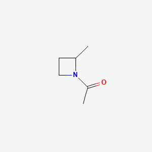 molecular formula C6H11NO B11924984 Azetidine, 1-acetyl-2-methyl- CAS No. 50837-77-9