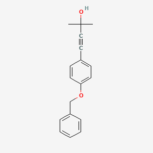 4-(4-(Benzyloxy)phenyl)-2-methylbut-3-yn-2-ol