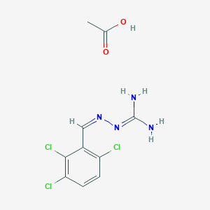 molecular formula C10H11Cl3N4O2 B1192500 Chloroguanabenz acetate 
