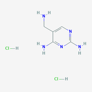 molecular formula C5H11Cl2N5 B11925066 5-(Aminomethyl)pyrimidine-2,4-diamine dihydrochloride 