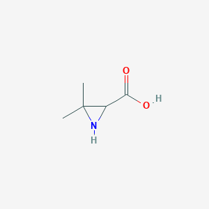 molecular formula C5H9NO2 B11925095 3,3-Dimethylaziridine-2-carboxylic acid 