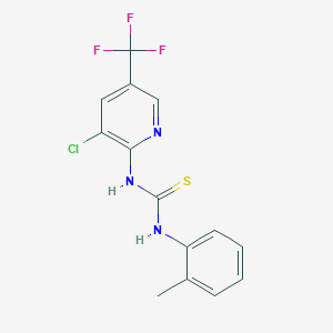 molecular formula C14H11ClF3N3S B11925127 1-(3-Chloro-5-(trifluoromethyl)pyridin-2-yl)-3-(o-tolyl)thiourea 