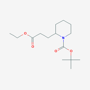 tert-Butyl 2-(3-ethoxy-3-oxopropyl)piperidine-1-carboxylate