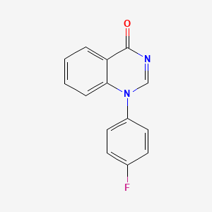 molecular formula C14H9FN2O B11925291 1-(4-Fluorophenyl)quinazolin-4(1H)-one 