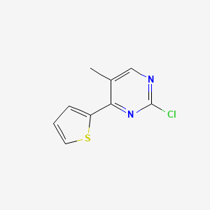 molecular formula C9H7ClN2S B11925310 2-Chloro-5-methyl-4-(thiophen-2-yl)pyrimidine CAS No. 131022-67-8