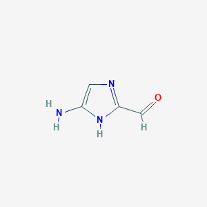 molecular formula C4H5N3O B11925317 5-amino-1H-imidazole-2-carbaldehyde 