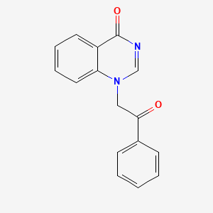 molecular formula C16H12N2O2 B11925360 1-(2-Oxo-2-phenylethyl)quinazolin-4(1H)-one 