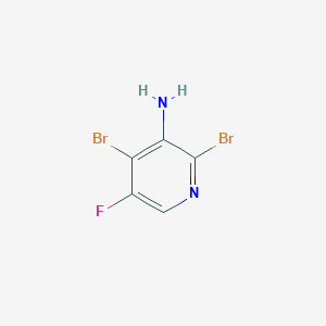 molecular formula C5H3Br2FN2 B11925390 2,4-Dibromo-5-fluoropyridin-3-amine CAS No. 884494-90-0