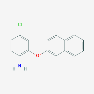 molecular formula C16H12ClNO B11925495 4-Chloro-2-(naphthalen-2-yloxy)aniline 