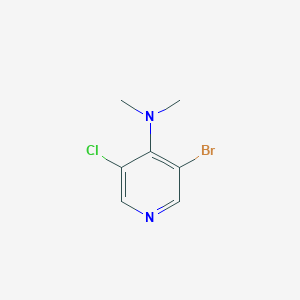 molecular formula C7H8BrClN2 B11925628 3-Bromo-5-chloro-N,N-dimethylpyridin-4-amine 