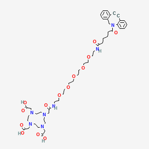 molecular formula C49H71N7O14 B1192566 Dota-peg5-C4-dbco 